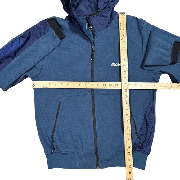 Palace Skateboards S-Layer Track Top Blue Tech Fleece Jacket Hoodie Mens Small - Picture 11 of 11